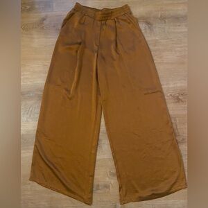 Forever 21 Shiny Elastic Wide-Leg Holiday Pants